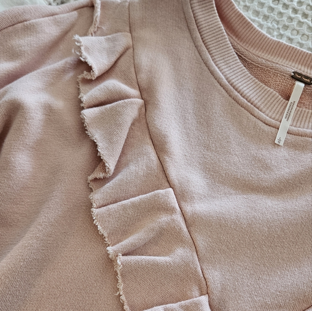 Free People Ruffle Sweatshirt - Picture 4 of 5